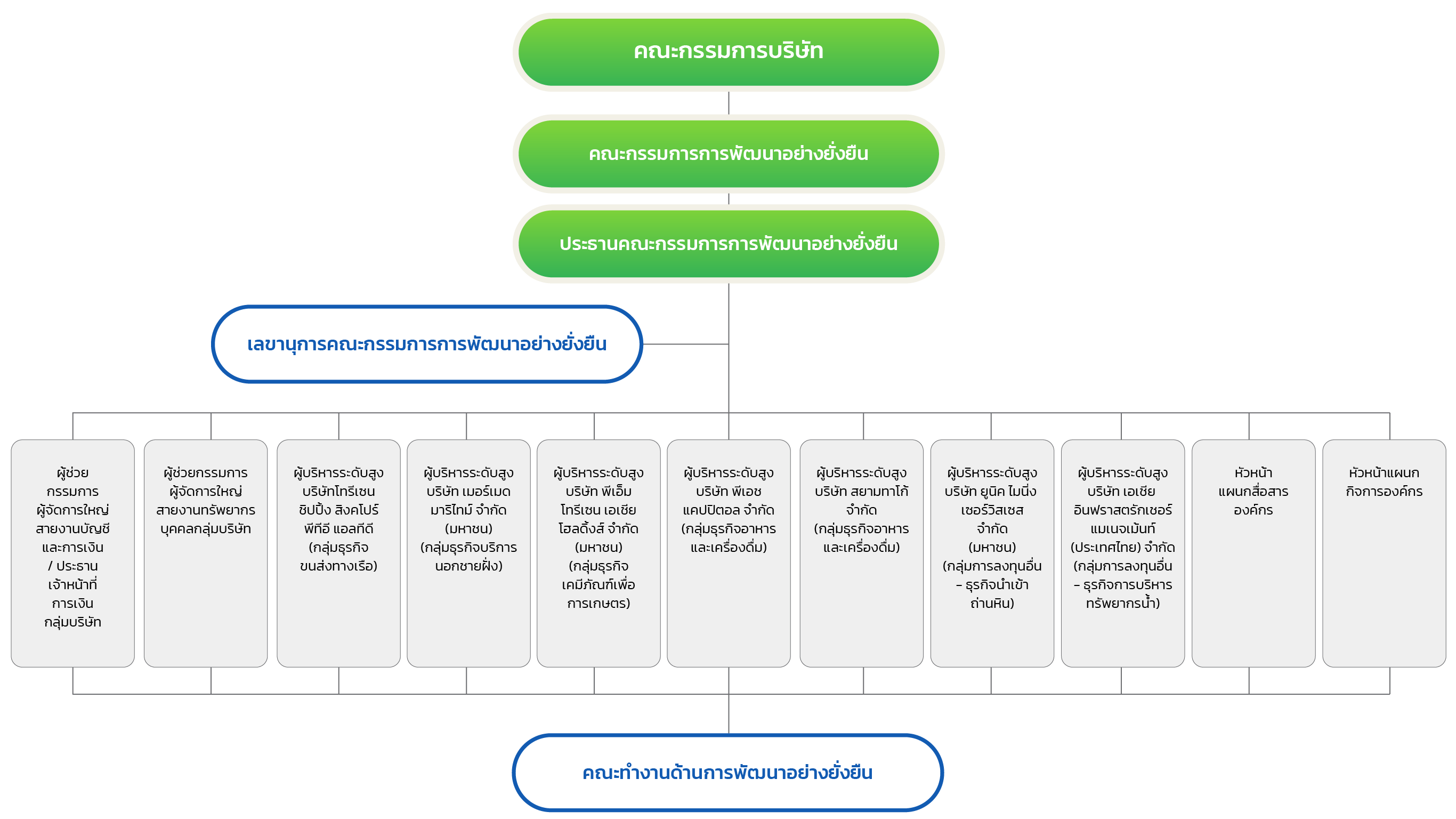 โครงสร้างการกำกับดูแลด้านการพัฒนาอย่างยั่งยืน